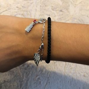 Swarovski braided rope and chain charm bracelet!